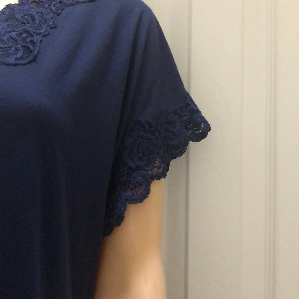 Charter Club Lace-Trimmed Soft  Knit Nightgown - Picture 5 of 8